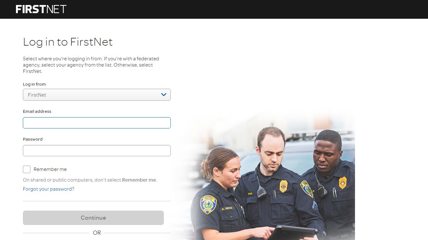 Log in to FirstNet - AT&T